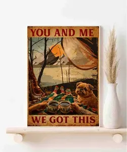 Брюссельский гриффон, You And Me, Плакат Акварель А3 ( 30х42 см. )