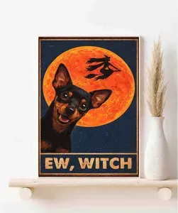 Цвергпинчер, EW Witch, Плакат Акварель А3 ( 30х42 см. )