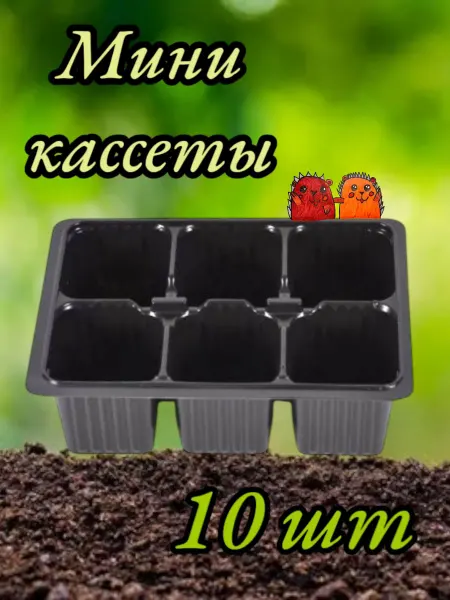 Кассеты для рассады на 6 ячеек. 10шт