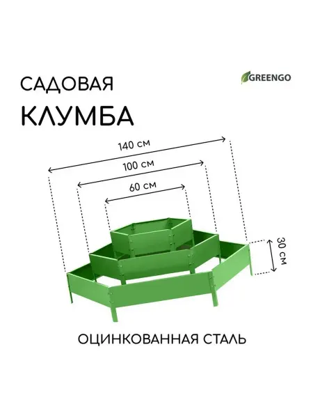 Многоуровняя садовая клумба с оцинком