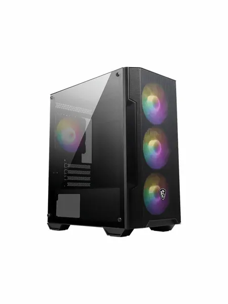 Корпус компьютерный MSI MAG FORGE M100A (306-7G20A28-HH9), Mini-ITX, Micro-ATX, без блока питания, черный