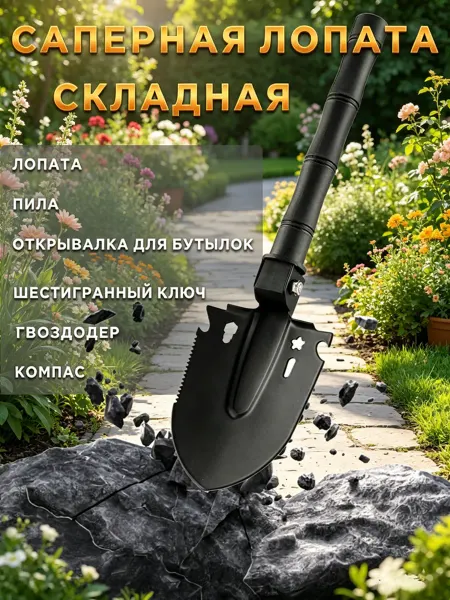 Прочная металлическая садовая лопатка 6 в 1