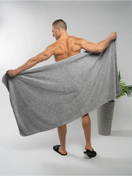 ADOL-TEX Полотенце банное из микрофибры большое 160х80 с петелькой