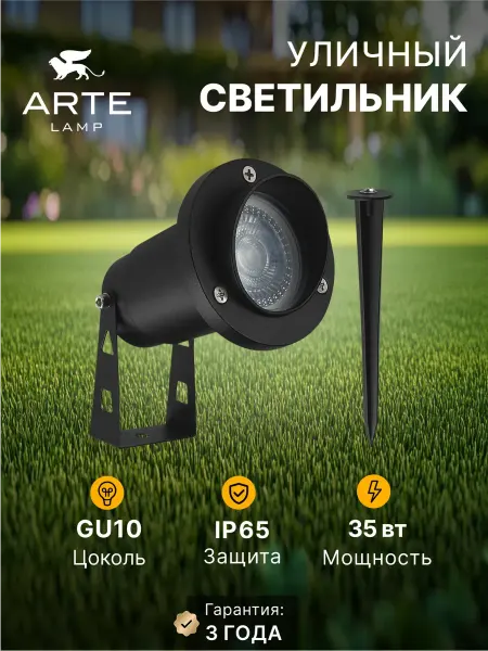 Arte Lamp Грунтовый светильник ELSIE A1522IN-1BK