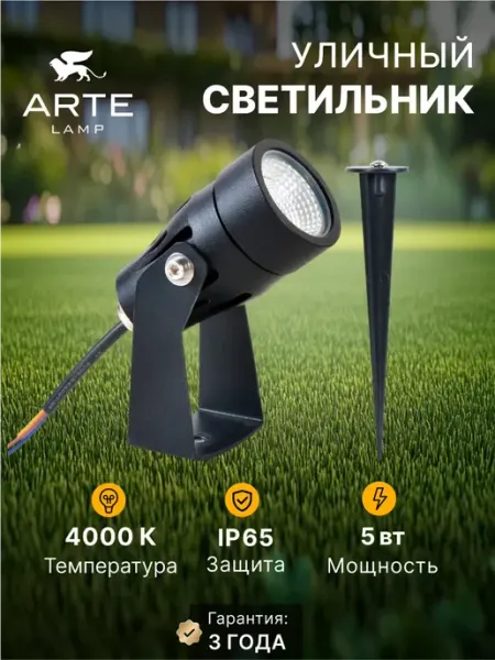 Arte Lamp Грунтовый светильник ELSIE A4705IN-1BK