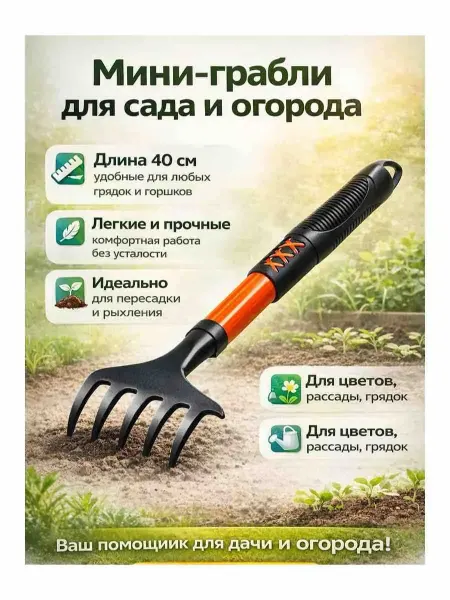 Bingo Room Грабли садовые для обработки почвы инвентарь садовода