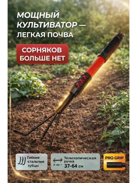 FUCAindira Рыхлитель тяпка для почвы ручной садовый