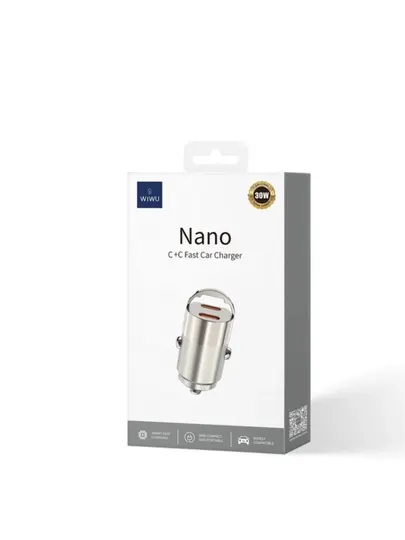 Автомобильное зарядное устройство WiWU Nano Series 30W Fast Car Charger