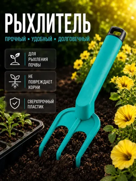 Рыхлитель земли грабли маленькие, 1шт