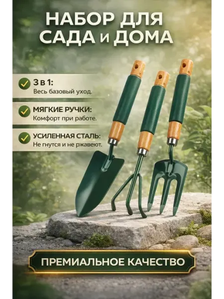 Карвин Набор садовых инструментов для комнатных растений и дачи