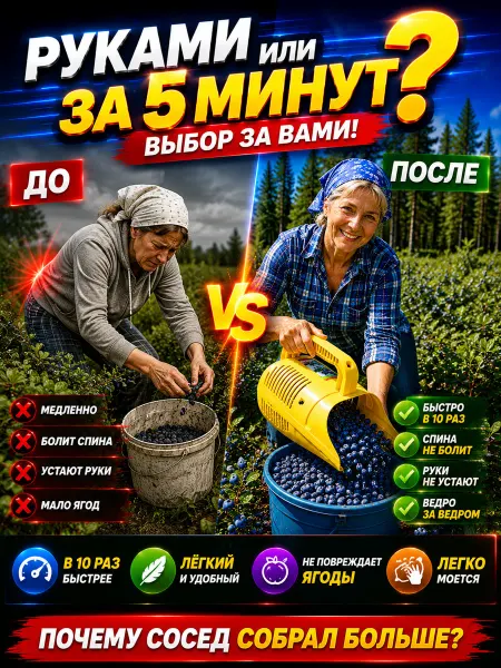 Плодосборник для ягод с заслонкой комбайн садовый
