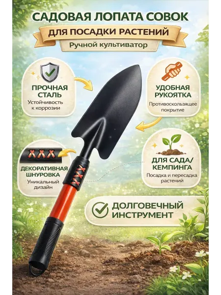 Чертополох Курчавый Садовая лопата совок для посадки растений ручной культиватор