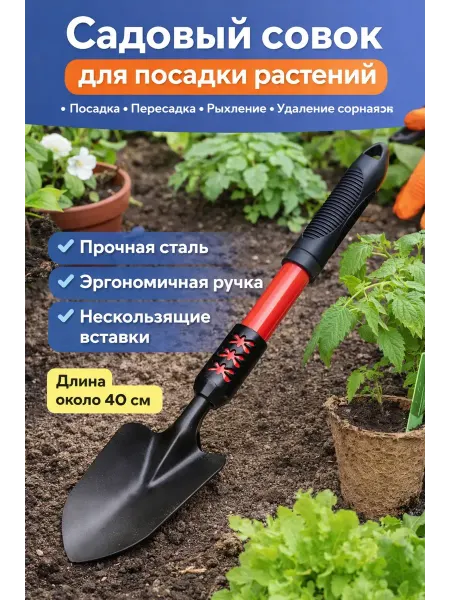 Няк Мини-Лопатка садовая ручная для огорода