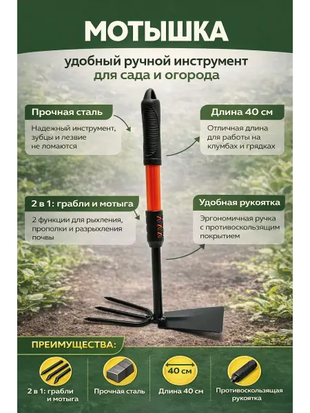 Надежные покупки Мотыжка рыхлитель для сада