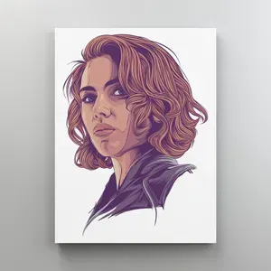 Интерьерная картина на холсте "Наташа Романов - Черная вдова" размер 30x40 см