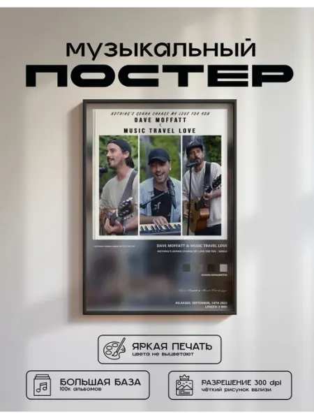 Postersbase Постер Dave Moffatt Music Travel Love - Nothings Gonna 30x40