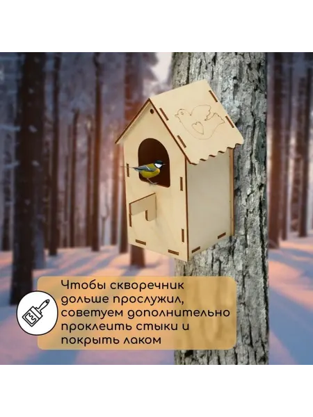 Удобный скворечник для зимнего кормления