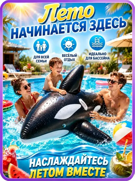 Матрас надувной 203×102 см для всей семьи с ручками