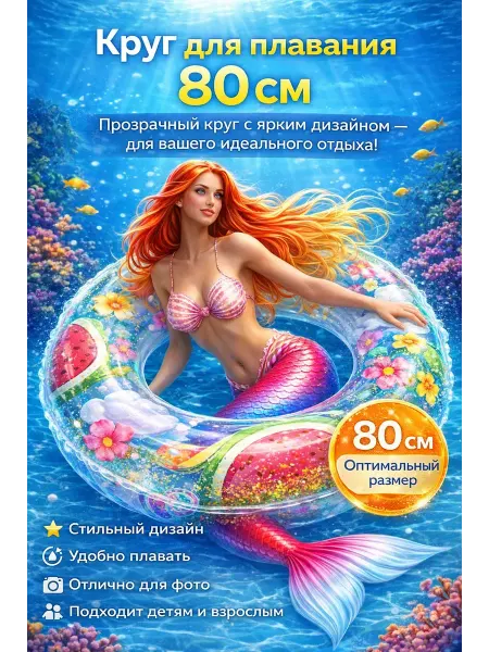 Bingo Room Надувной круг для купания 80 см для бассейна и моря
