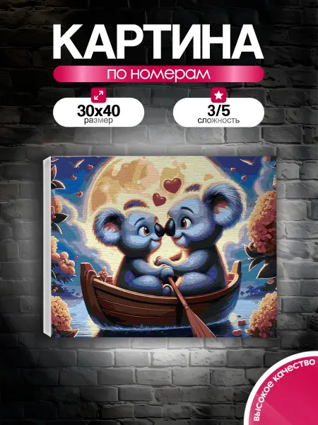PictureBoom Картина по номерам 30x40 Романтическое путешествие
