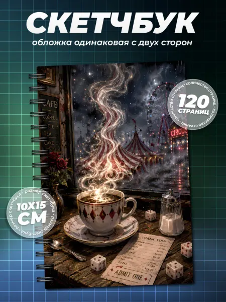 Образ из шума Блокнот Цирк Уродов Freak Circus А6 (10×15см)