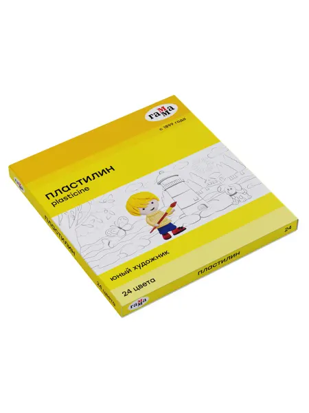 Пластилин Гамма "Юный художник" NEW, 24 цвета, 336г, со сте