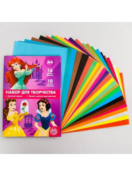 In Mother's Hands Набор "Принцессы" А4 10 л. цв. одност. мел. картона и 16 л