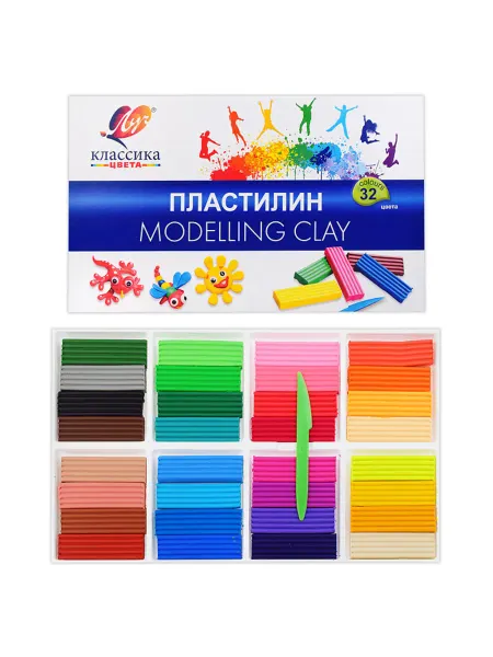 Нет бренда Пластилин "Классика" для творчества и рисования