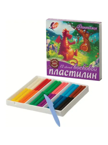 Творческий пластилин с воском и стеклом