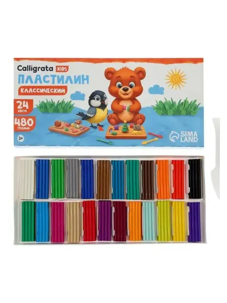 Пластилин ярких цветов для творчества