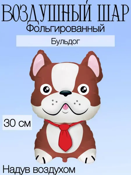 Falali Мини-воздушный шар бульдог 30 см