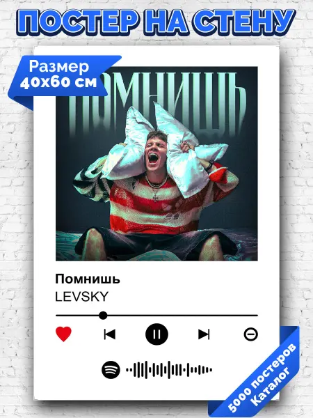 Arthata-spotify постер Спотифай постер Спотифай постер LEVSKY - Помнишь 40х60