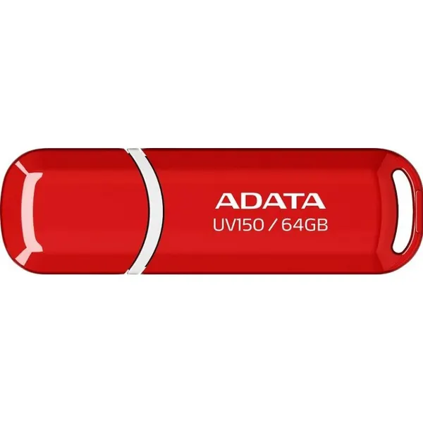 Флешка ADATA Красная, пластик, 64 Гб (AUV150-64G-RRD)