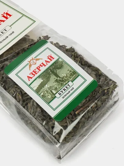 Чай зеленый, крупнолистовой, Азерчай Букет, 200 г