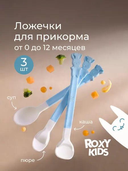 ROXY-KIDS Ложка для прикорма детская 4 месяца обучающая набор приборов