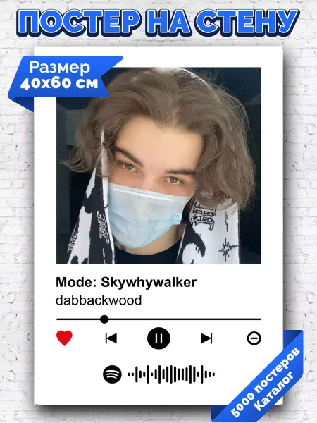Arthata-spotify постер Спотифай постер Спотифай постер dabbackwood - Mode Skywhywalker 40х60
