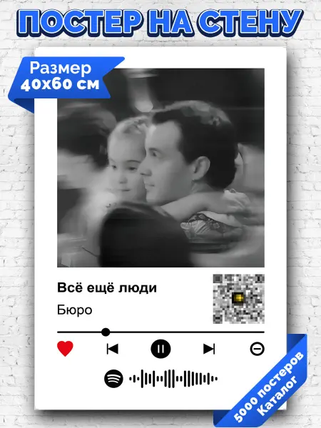 Arthata-spotify постер Спотифай постер Спотифай плакат Бюро - Всё еще люди 40х60