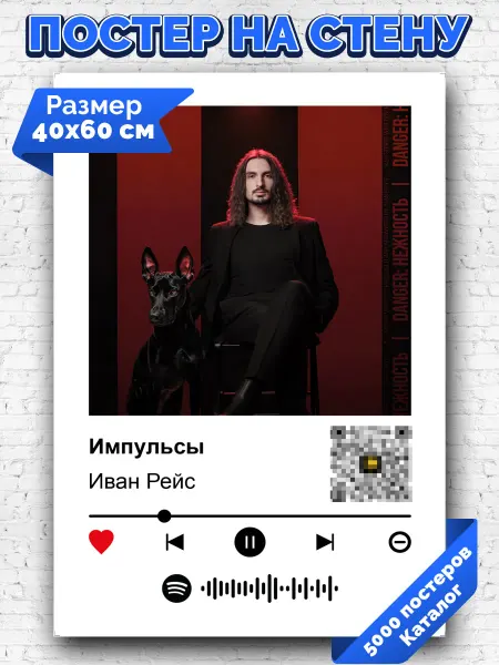 Arthata-spotify постер Спотифай постер Плакат на стену Иван Рейс - Импульсы 40х60