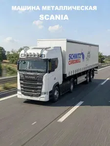 Машина металлопластиковая Scania 31см, инерционная, свет, звук