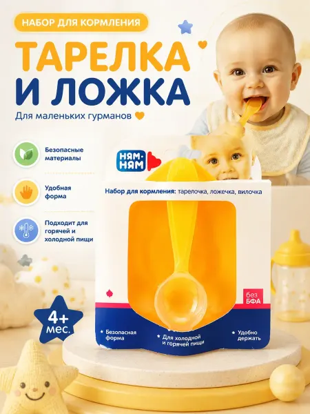Набор для кормления Тарелка и ложка