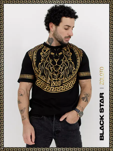 Black Star Wear Футболка оверсайз спортивная свободная с принтом хлопок