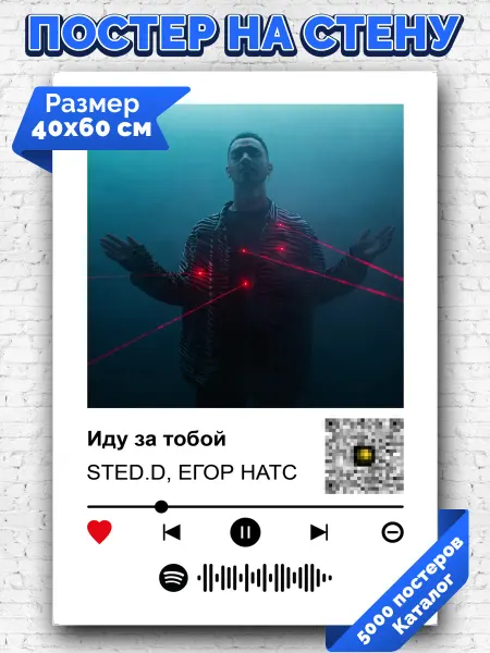Arthata-spotify постер Спотифай постер Спотифай постер STED.D - Иду за тобой 40х60