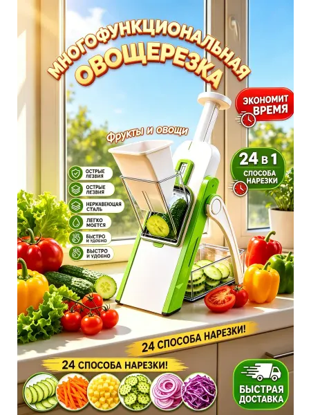 Безопасная овощерезка-слайсер для быстрой нарезки картофеля