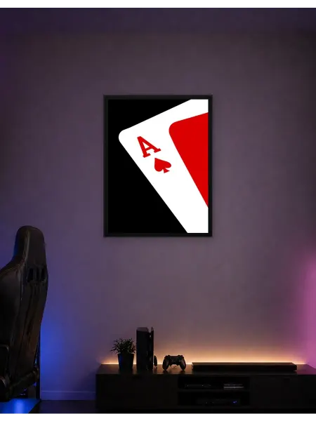 Postersbase Арт-постер Игральная карта «Туз пик» 30x40