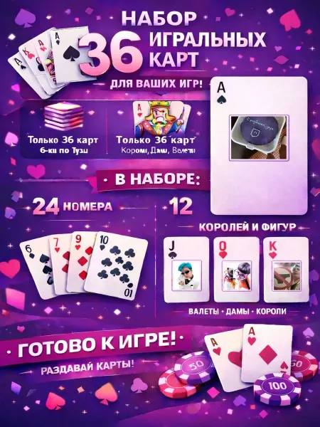 1-й Стикер Постеры колода карт 36 шт 5opka_стример