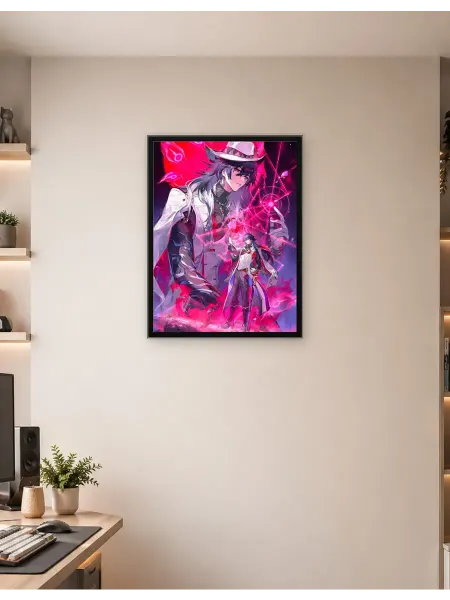 Postersbase Настенный плакат Анимэ-персонаж с волшебной аурой 30x40