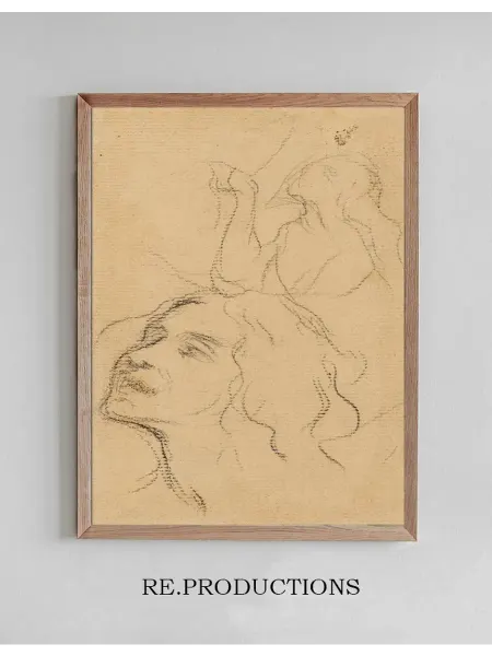 Re.productions Постер Etude d’une femme en buste et - Henri Leopold Lévy