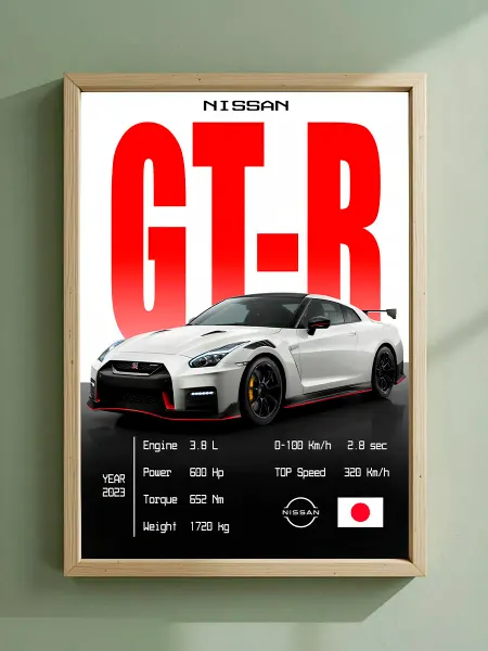 Постер, плакат на стену "Автомобиль Nissan GT-R Nismo" (А3)
