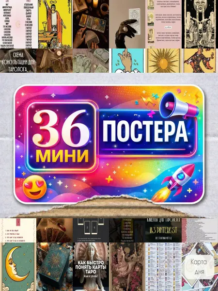 BUCHIBU Минипостеры 36 шт таро