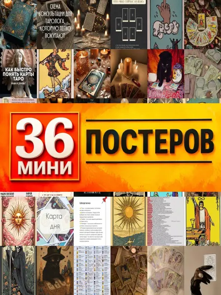KONOV Минипостеры 36 шт таро
